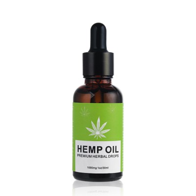 Natural 100% cbd  hemp seed oil hemp extract reduces stress and fatigue