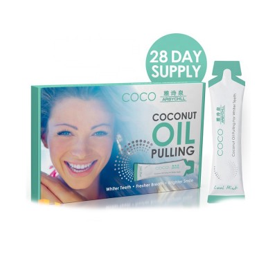 Natural mouth wash virgin extract organic coconut oil pulling sachets wholesale with private label